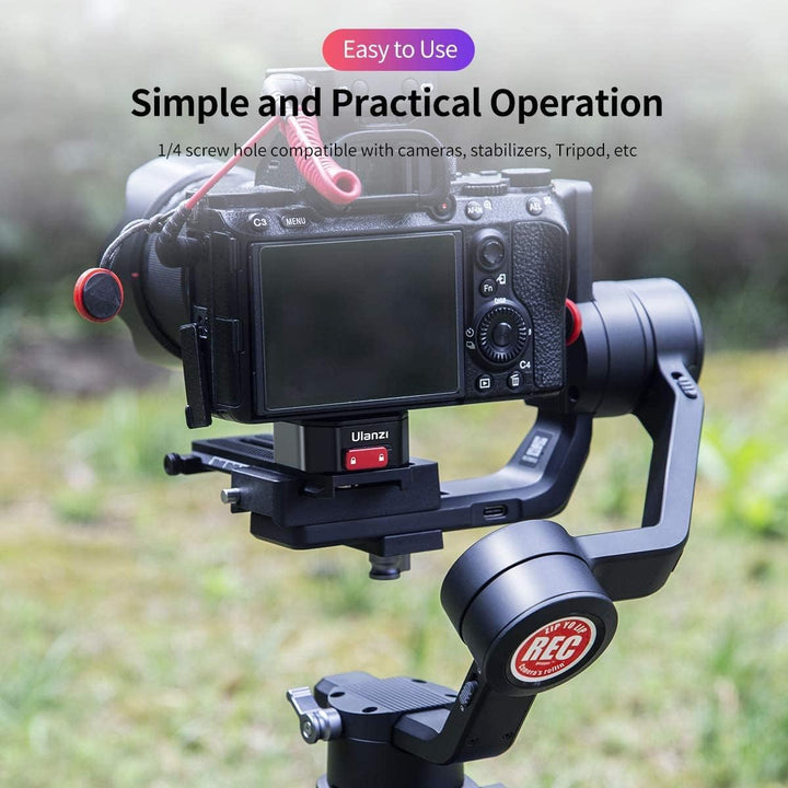 Kamera Schnellwechselplatte, ULANZI Claw Quick Release Plate mit 1/4" Schraubgewinde, Aluminium Schn