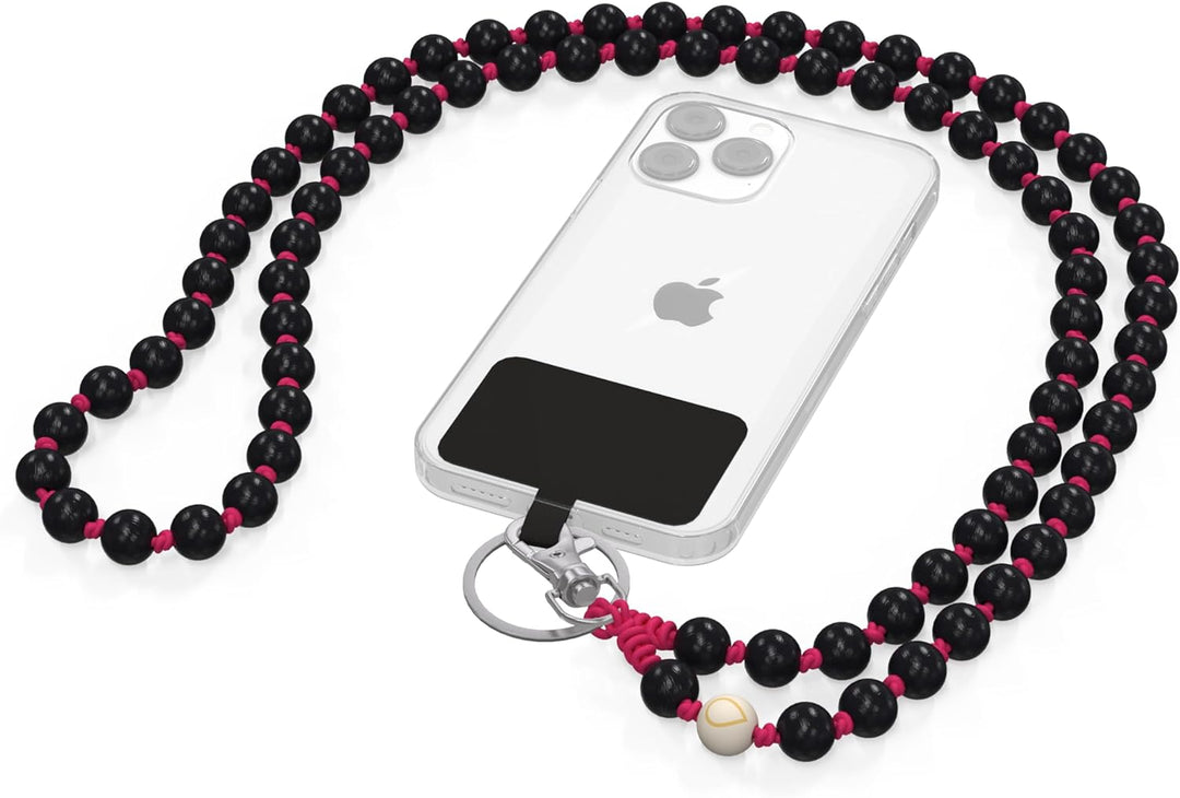 DROPLETSY Holzperlen Handykette universal, Schlüsselband, Kette, Necklace zum Umhängen - kompatibel