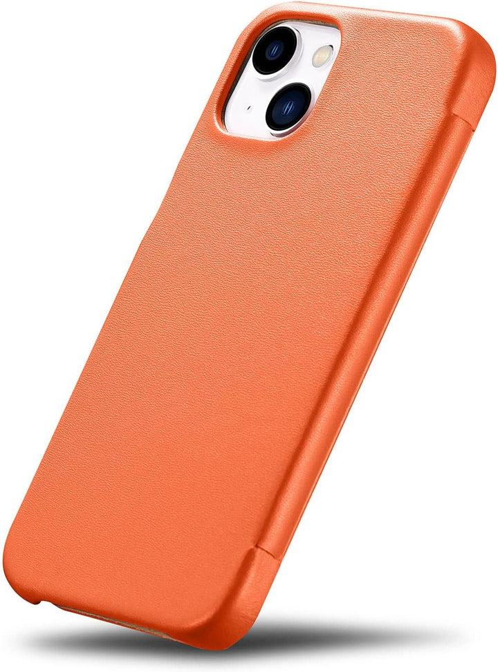 Mobiskin Hülle kompatibel mit Apple iPhone 13 (6,1 Zoll), Handyhülle mit echtem Leder, Case, Schutzh
