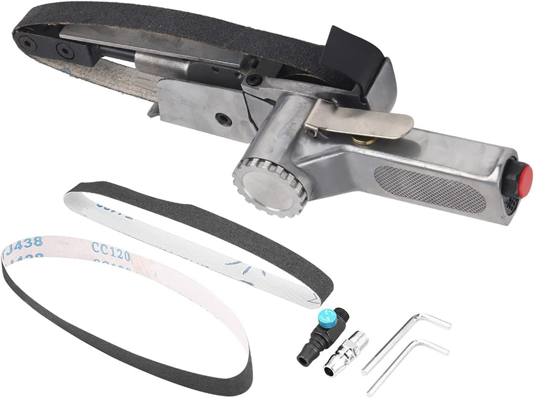 20mm Pneumatischer Bandschleifer, Luftbandschleifer Polierer Schleifmaschine Werkzeugmetall