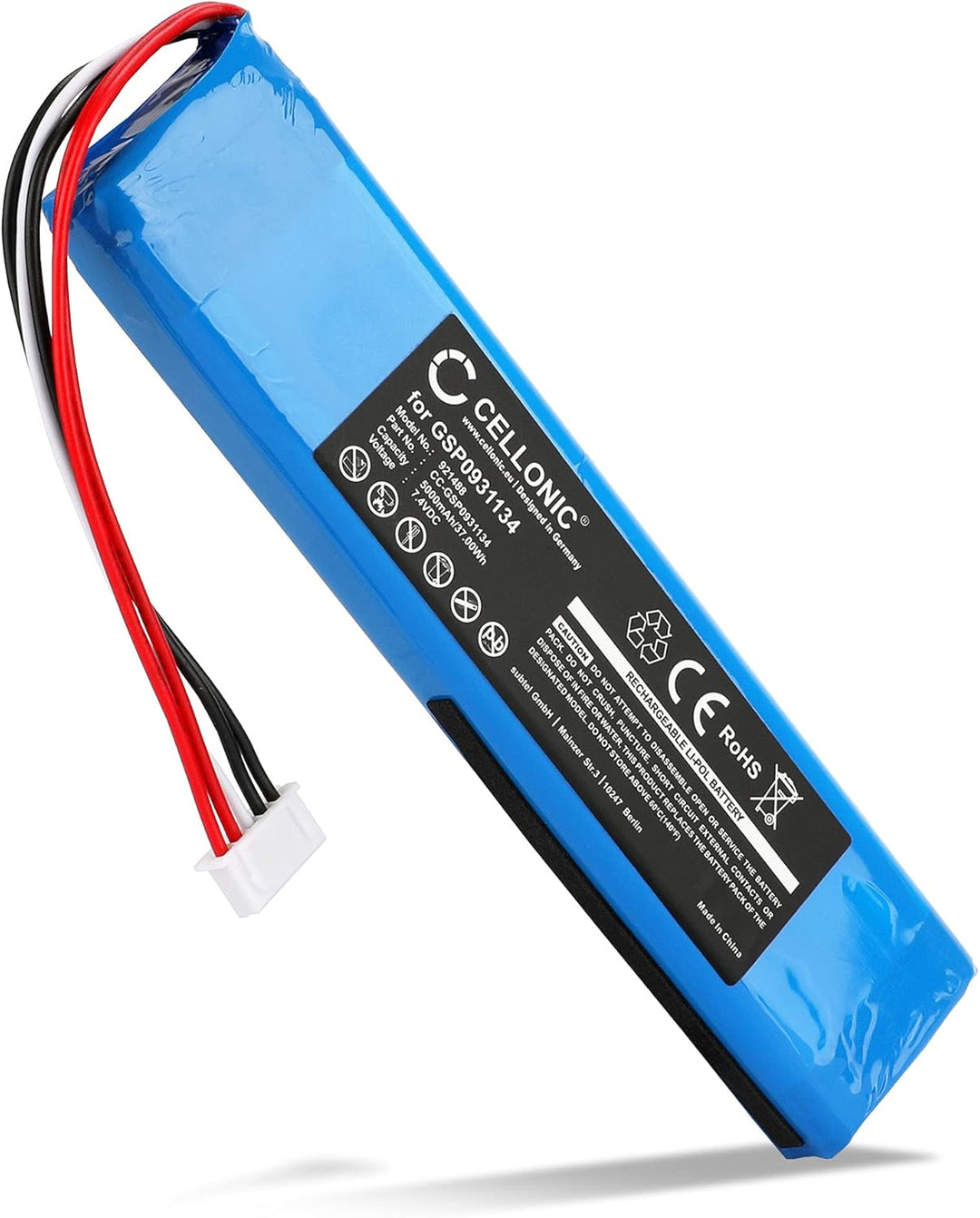 CELLONIC, Lautsprecherakku kompatibel mit JBL Xtreme 1 (5000mAh, 7.4V) Ersatzakku GSP0931134 1x 5000
