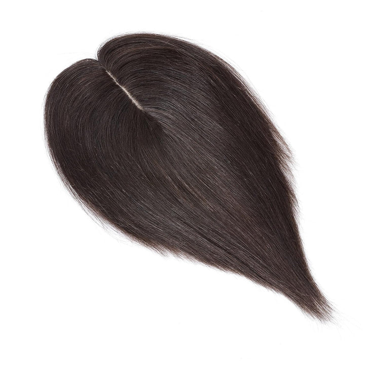 Silk-co Haarteile Echthaar Clip in Extensions Echthaar Toupee Haarverlängerung Toupee Hair Extension
