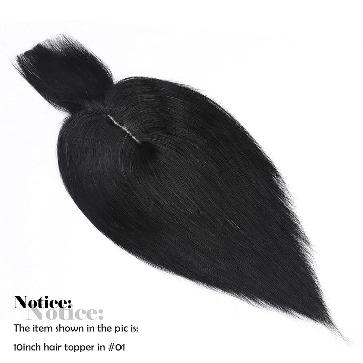 Silk-co Clip in Extension Echthaar Topeer Echthaar Haarteile Echthaar Toupet Haarverlängerung mit Fr