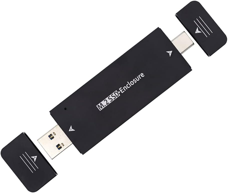 Cablecc Combo Typ-C & USB 3.0 zu NVME M-Key M.2 NGFF SATA SSD PCBA Gehäuse 2230/2242mm Adapter RTL92
