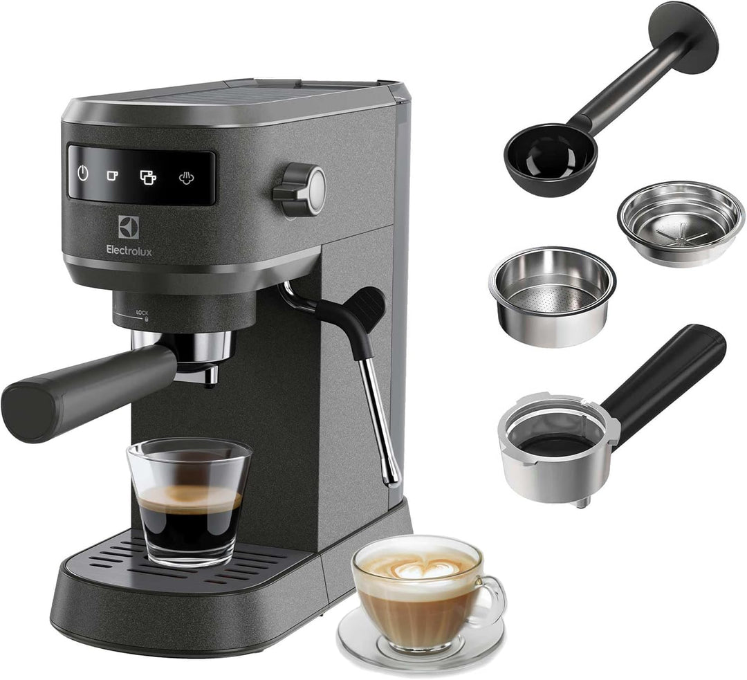 Electrolux E6EC1-6BST Explorer 6 Espresso-Cappuccino-Maschine, Wärmekontrolltechnologie, herausnehmb