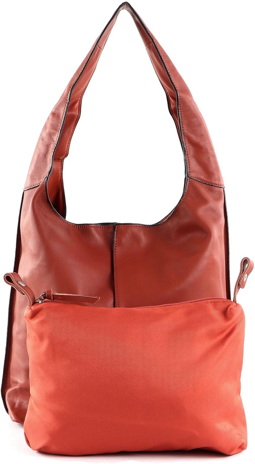 FREDsBRUDER FB Schultertasche Leder 40 cm Brick, Brick