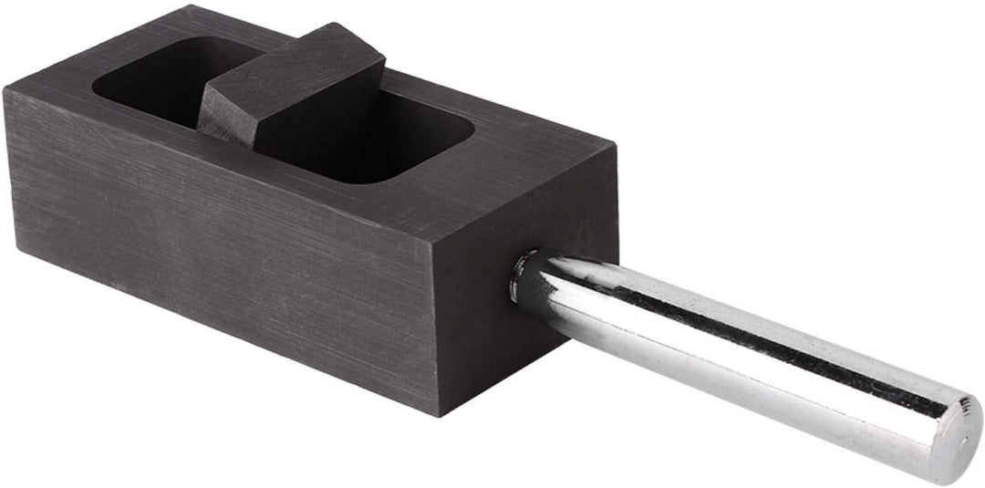 Gold Silber Graphit Barren Form Schmelztiegel zum Schmelzen Giessen Raffinieren mit Metallstange(0.5