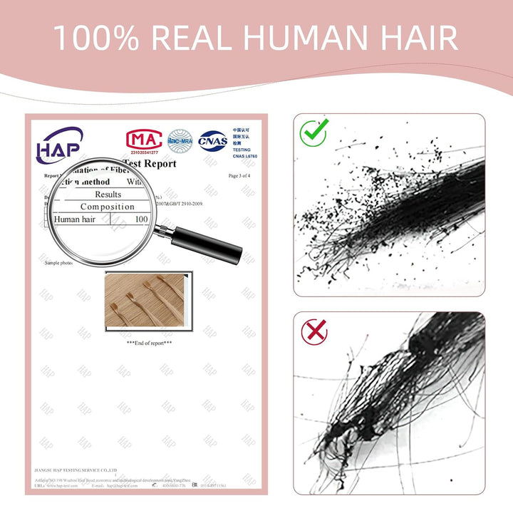 Silk-co Bonding Extensions Echthaar Haarteile Echthaar Keratin U-Tip Natürlich Weich Haarverlängerun