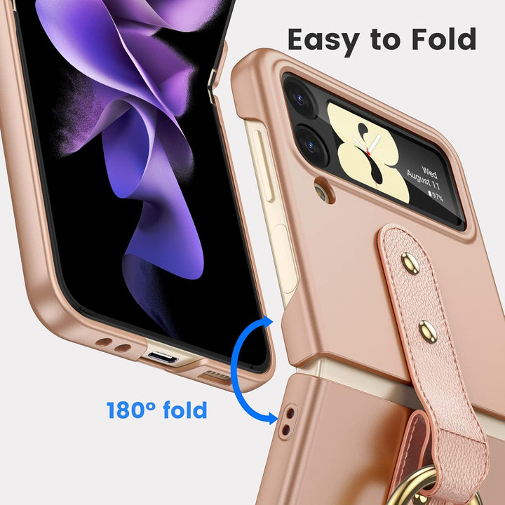 HWeggo Handyhülle für Samsung Galaxy Z Flip 4 Hülle,Ultradünne PC Samsung Z Flip 4 Schutzhülle mit ä