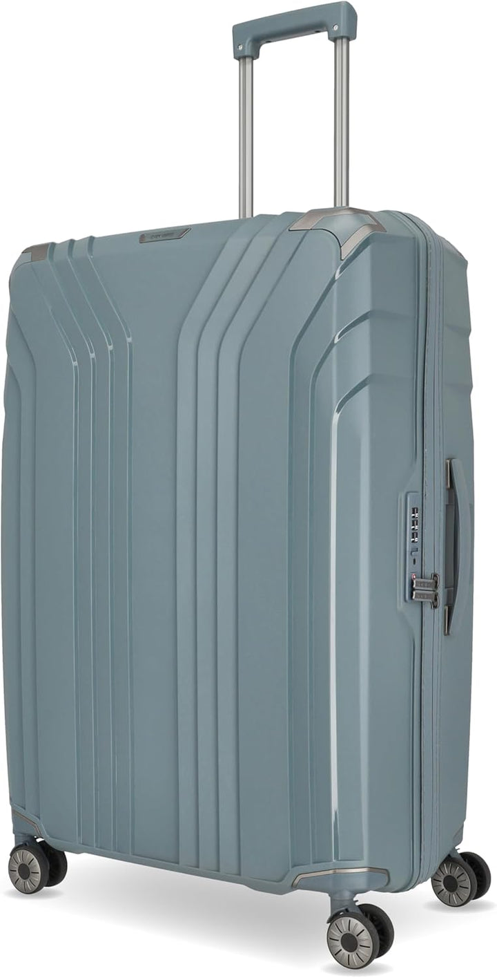 Travelite Hartschalenkoffer gross nachhaltig, 4 Rollen, ELVAA, Trolley mit recyceltem Innenfutter, T