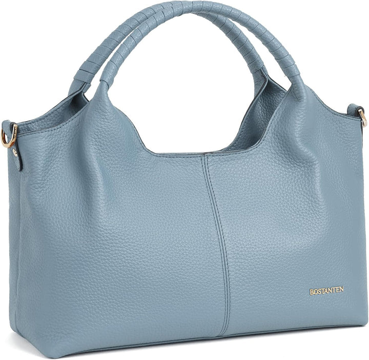 BOSTANTEN Damen Weiches Leder Handtaschen Gross Schultertasche Designer Frauen ledertaschen 2411-bla