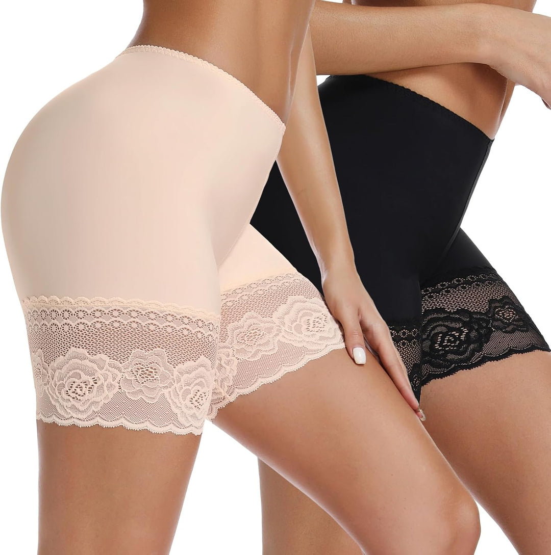 Joyshaper Damen Unterhose Unter Rock Kurz Hose Anti-Chafing Spitze Shorts Sicherheit Panty Lace Legg