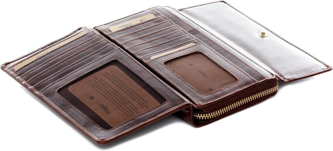 BACCINI Geldbörse Damen mit vielen Fächern LIA aus Premium Leder I Portemonnaie gross für Damen I Ge