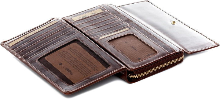 BACCINI Geldbörse Damen mit vielen Fächern LIA aus Premium Leder I Portemonnaie gross für Damen I Ge