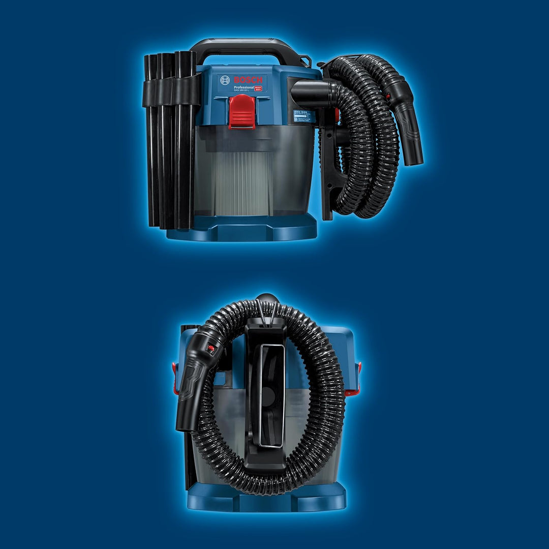 Bosch Professional 18V System Industriestaubsauger Gas 18V-10 L (ohne Akku, 1,6 m Schlauch, 3 Verlän