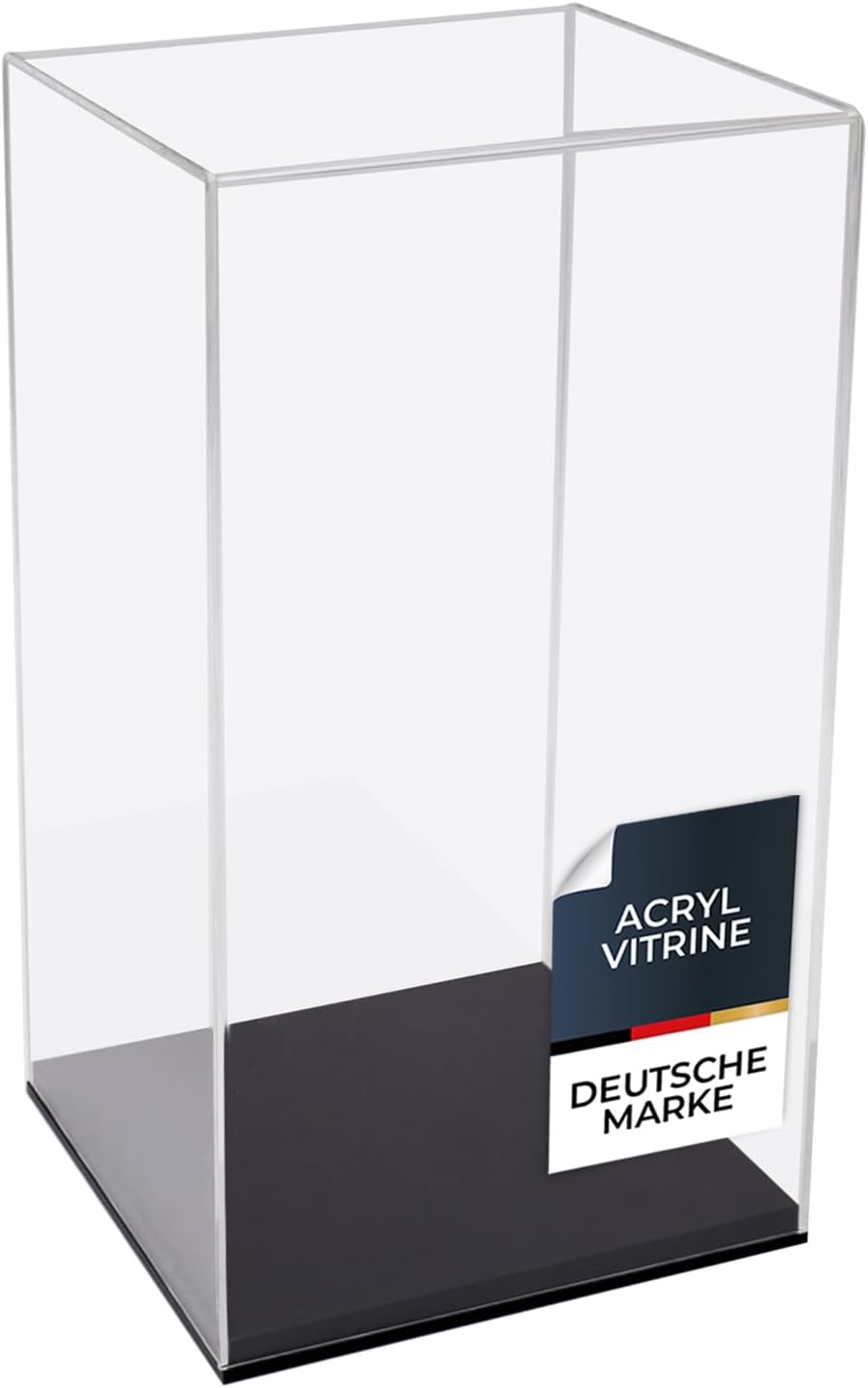 HMF 46812 Acryl Vitrine / Schaukasten für Modellautos, Figuren | 20 x 20 x 38 cm | Transparent 38 cm