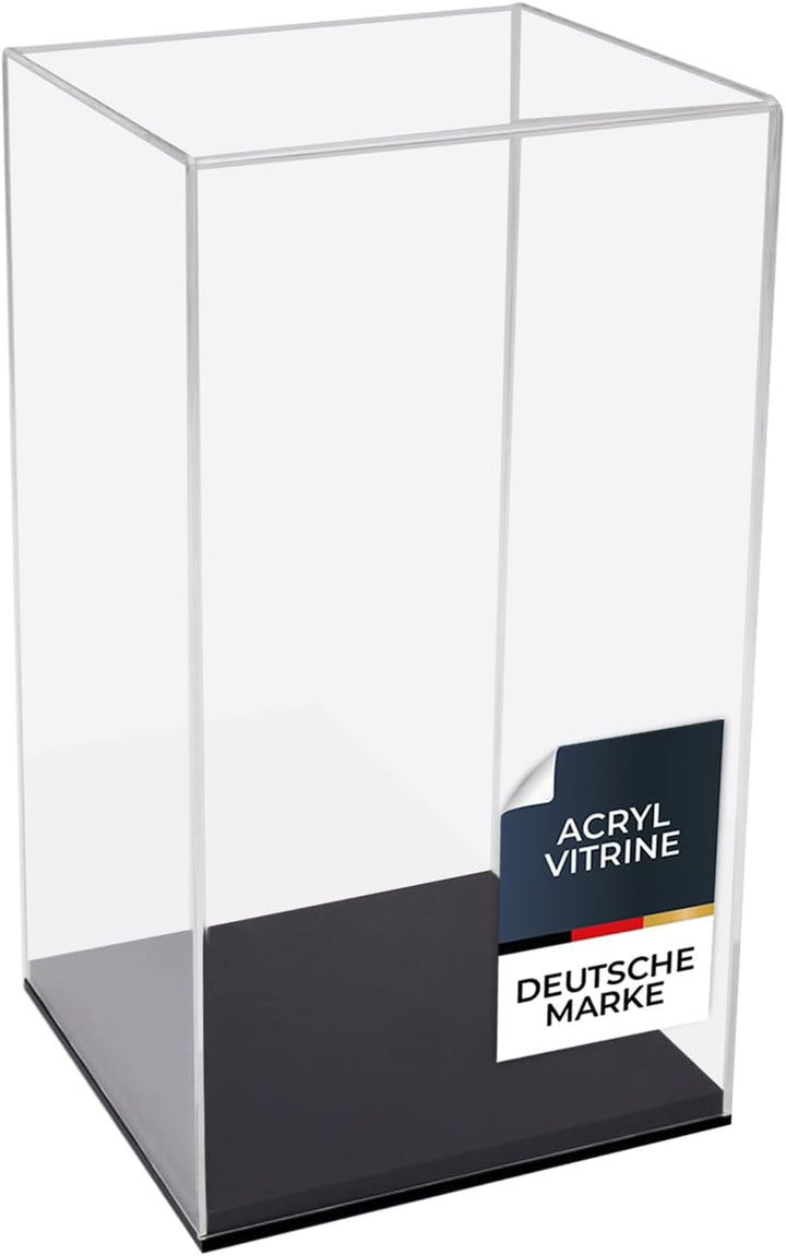HMF 46812 Acryl Vitrine / Schaukasten für Modellautos, Figuren | 20 x 20 x 38 cm | Transparent 38 cm