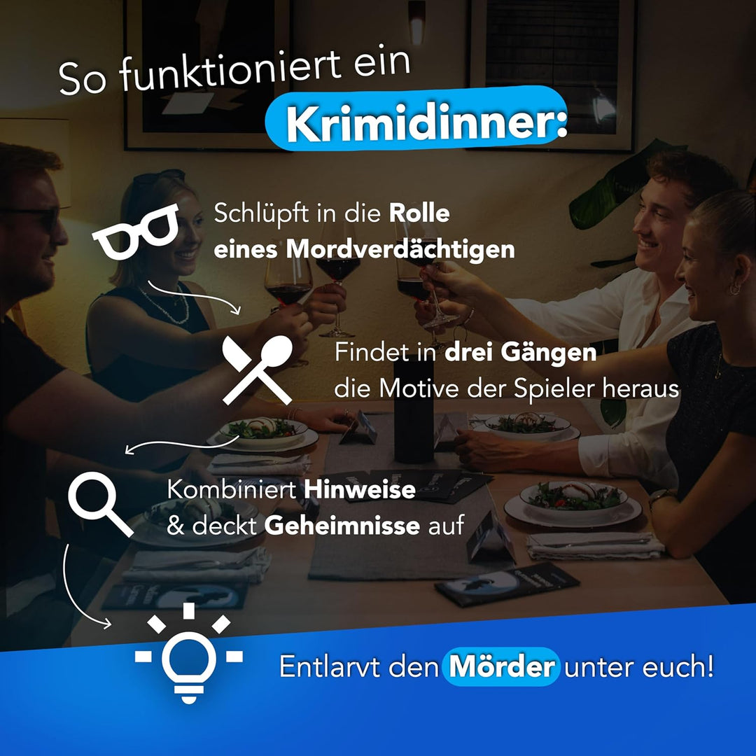 CRIMECASES Krimidinner für 6-8 Spieler: Das letzte Konzert | Das schaurig-heitere Rockstar Krimi Din