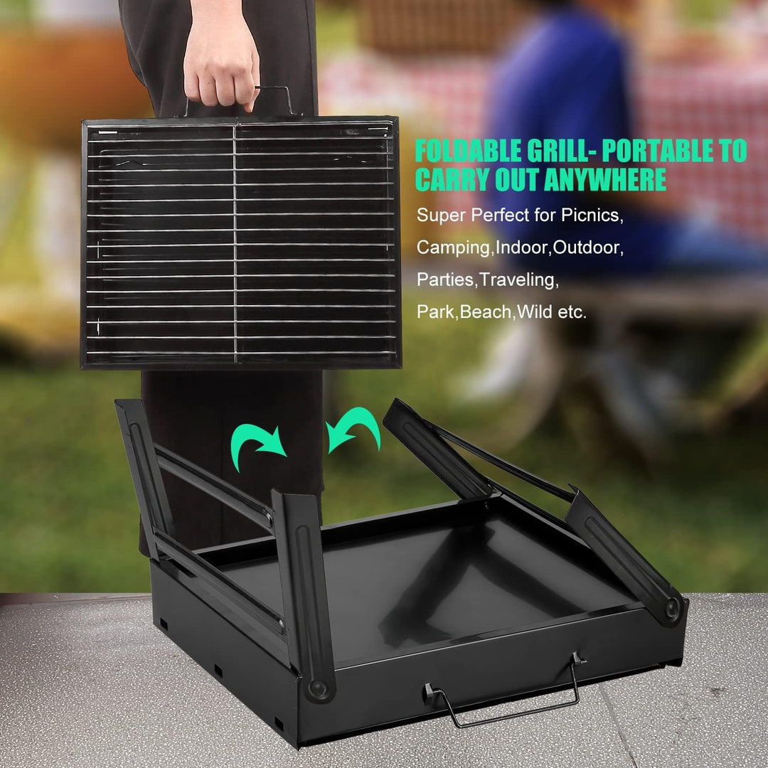 Uten Grill BBQ Portable Holzkohlegrills, Faltbare Grillwagen Outdoor Tischgrills Tragbar Picnikgrill