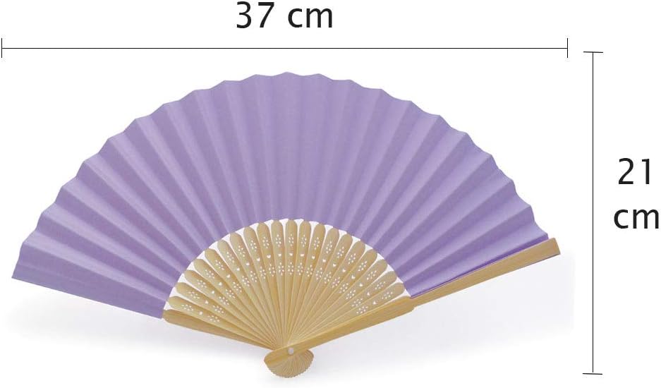 Handfächer aus weissem Papier und Bambus für Hochzeiten (Lavendel, 50 Handfächer) Lavendel 50 Handfä