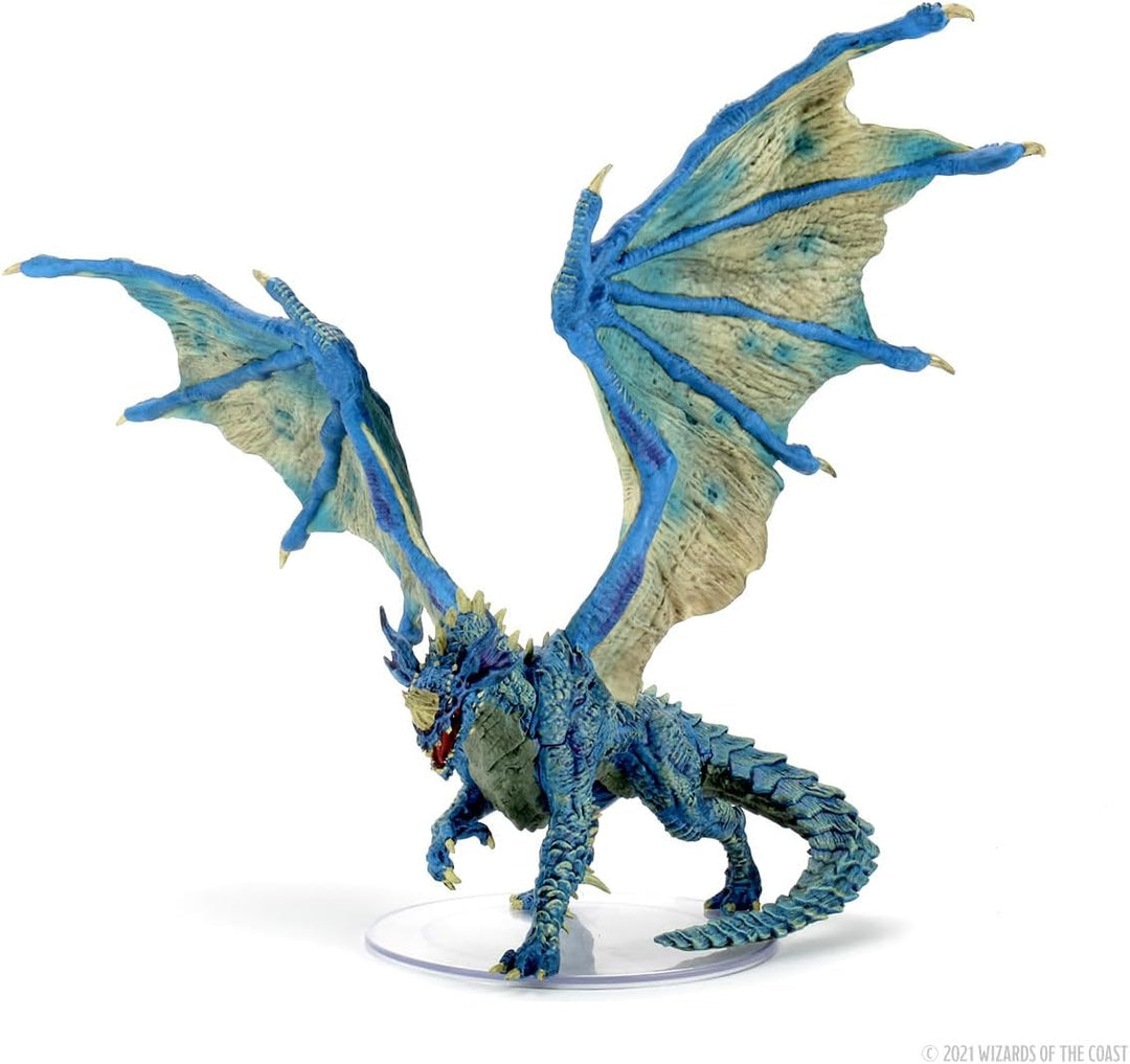 WizKids D&D Icons of The Realms: Blauer Drache für Erwachsene Figur | DnD Miniaturen Blau für Erwach