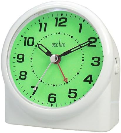 Acctim 14282 Central Smartlite-Wecker mit schleichender Sekunde, Weiss