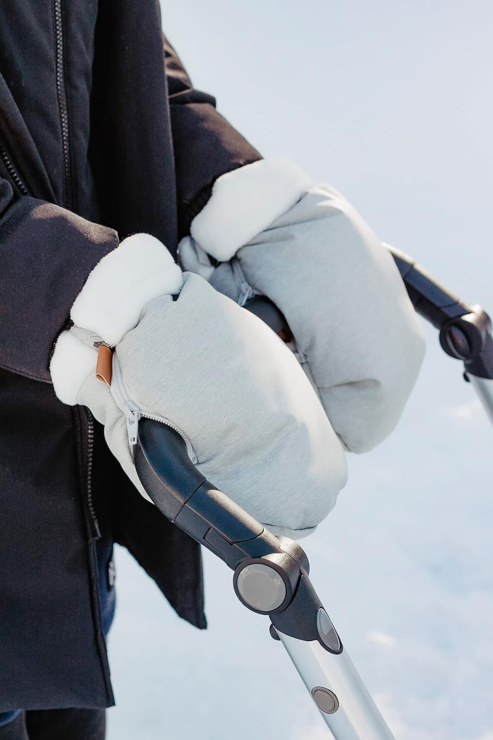 BÉABA, Fäustlinge/Handschuhe/Schutzhandschuhe für Kinderwagen, Regen-/Schneeschutz, Reissverschluss,