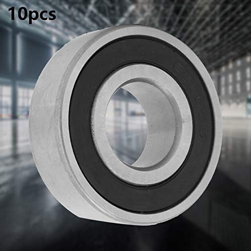 Packung mit 10 Rillenkugellagern 6203-2RS, 17 x 40 mm, geräuschloses, langsam laufendes Stahllager,