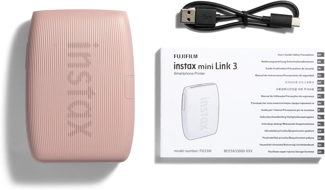 INSTAX Mini Link 3 Smartphone Photo Printer, Rose Pink, Rose Pink