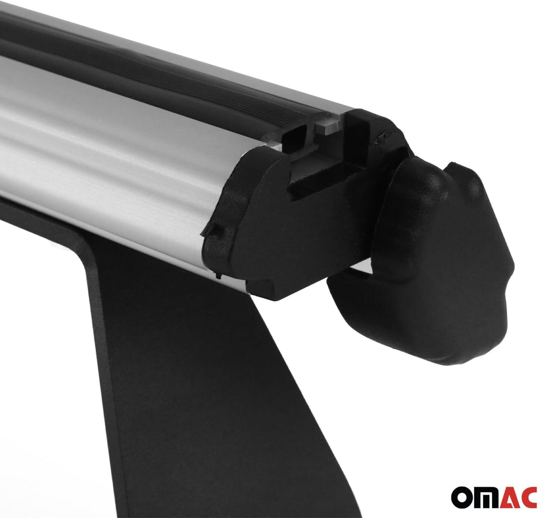 Dachträger Gepäckträger Relingträger kompatibel mit Nissan NV200 2010-2023 Alu Silber 2 TLG