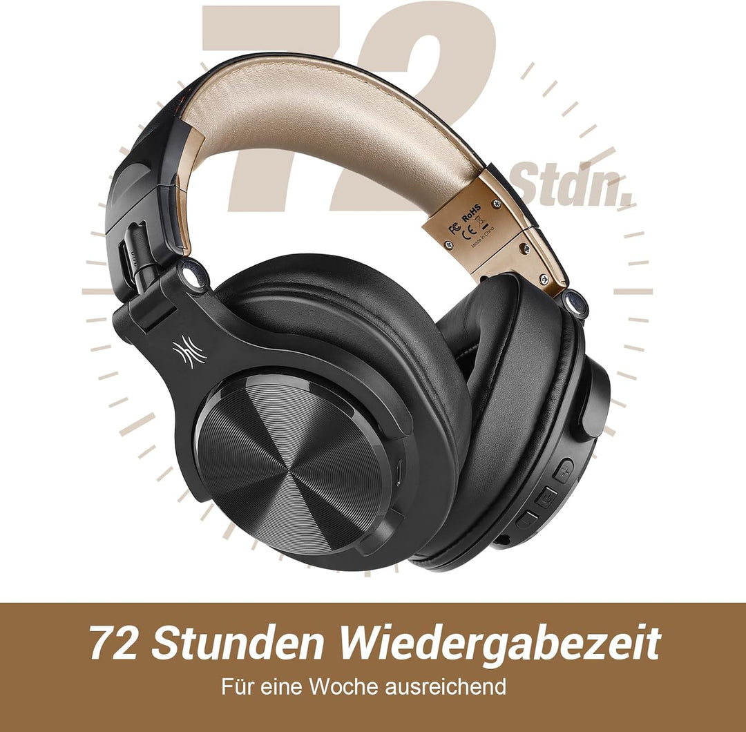 OneOdio Bluetooth Kopfhörer Over Ear, 72 Stdn HiFi Stereo Kopfhörer Kabellos, Wireless Headphones mi