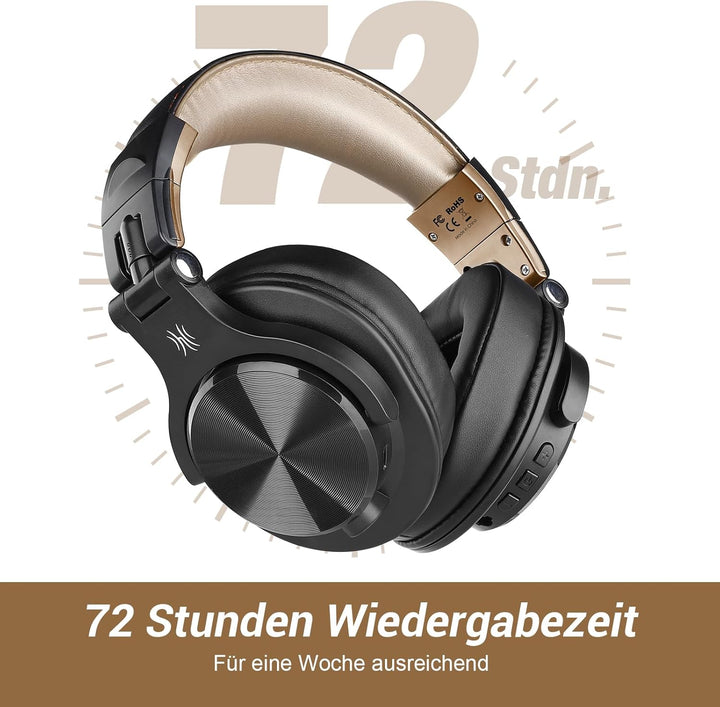 OneOdio Bluetooth Kopfhörer Over Ear, 72 Stdn HiFi Stereo Kopfhörer Kabellos, Wireless Headphones mi