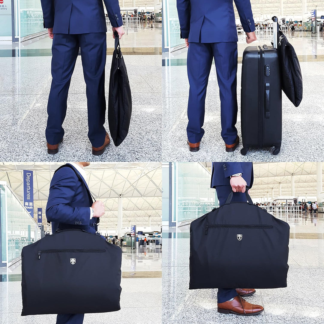 Travando Anzugtasche mit 15" Laptopfach und Schultergurt - Kleidersack Anzug Transporttasche Aufbewa