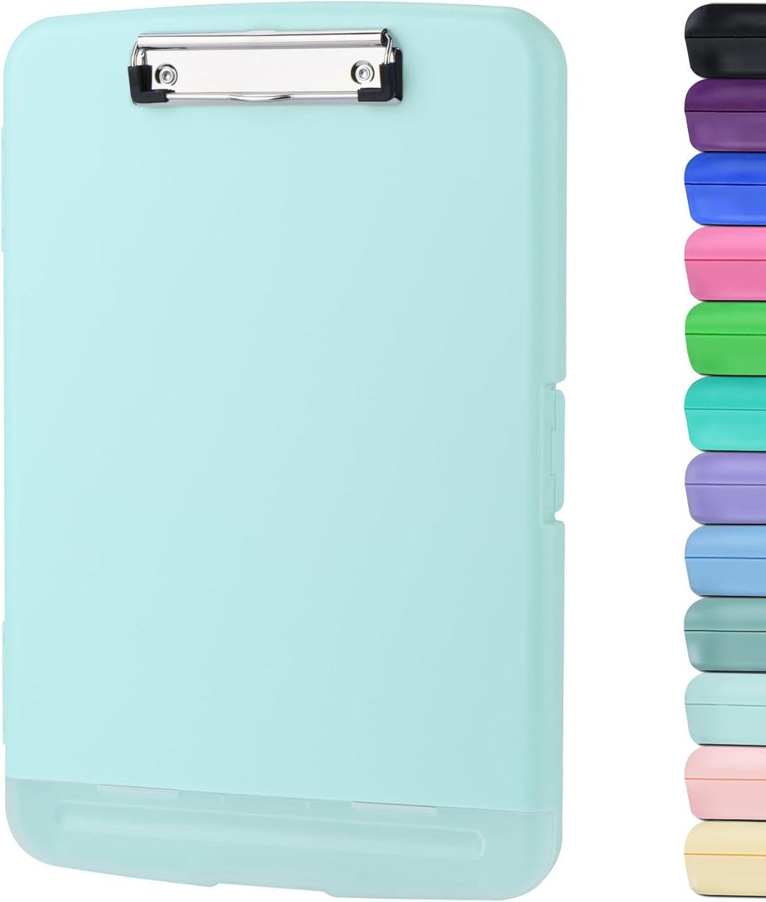 ZCZN Klemmbrett a4 mit Deckel, Schreibbrett mit Aufbewahrung, Kunststoff-Schreibbrett für Schule, In