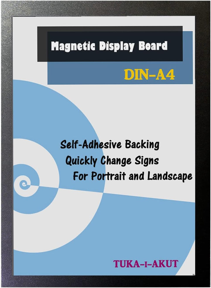 TUKA-i-AKUT 10st. A4 Info-Rahmen Selbstklebend mit Magnetverschluss, Einstecktasche Infotasche Blatt