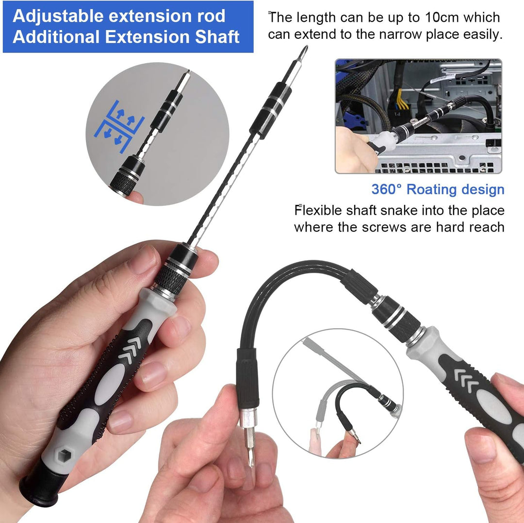 oGoDeal 127 in 1 Mini Feinmechaniker Schraubendreher Werkzeug Set und öffnungswerkzeug für iPhone, P