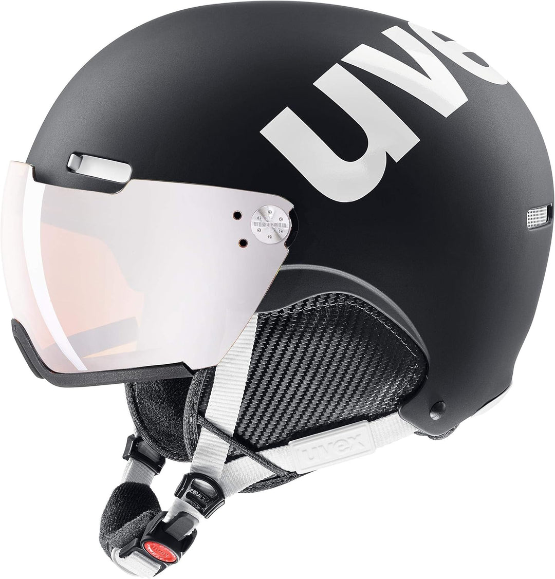 uvex hlmt 500 visor - Skihelm für Damen und Herren - mit Visier - individuelle Grössenanpassung - bl