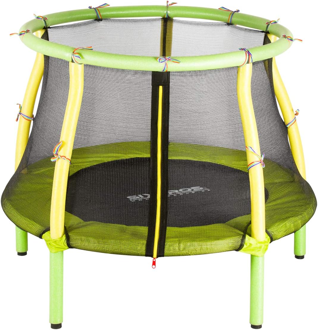 SixBros. SixJump Kindertrampolin für den Garten und Indoor, Gartentrampolin 1,22m inkl. Sicherheitsn