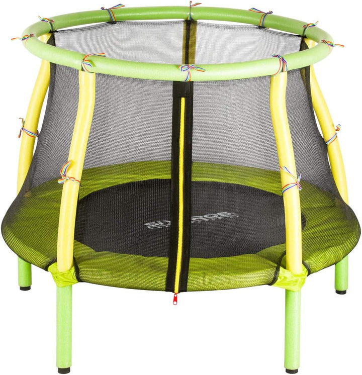 SixBros. SixJump Kindertrampolin für den Garten und Indoor, Gartentrampolin 1,22m inkl. Sicherheitsn