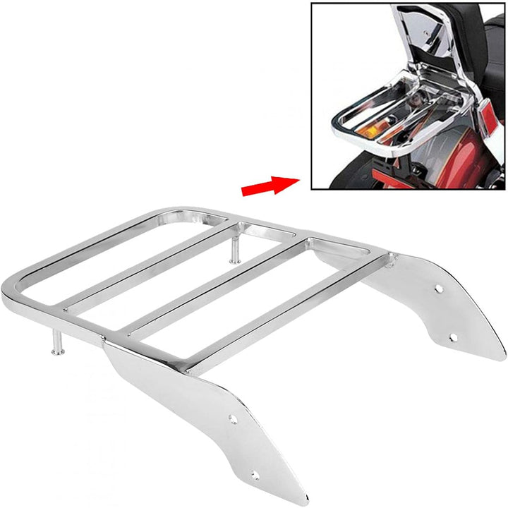 Tomotato Motorrad Rückenlehne Sissy Bar Gepäckträger, Chrom Heckgepäckträger für Shadow VT750 C2 199