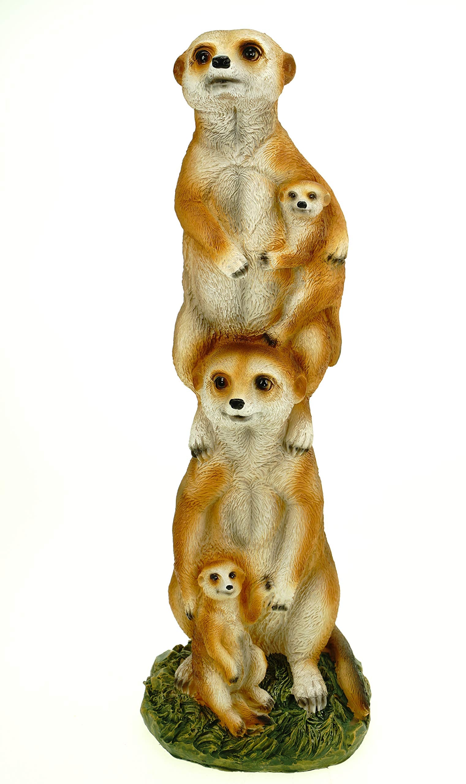Kremers Schatzkiste Erdmännchenfamilie Figur Gartenfigur 36 cm Meercat