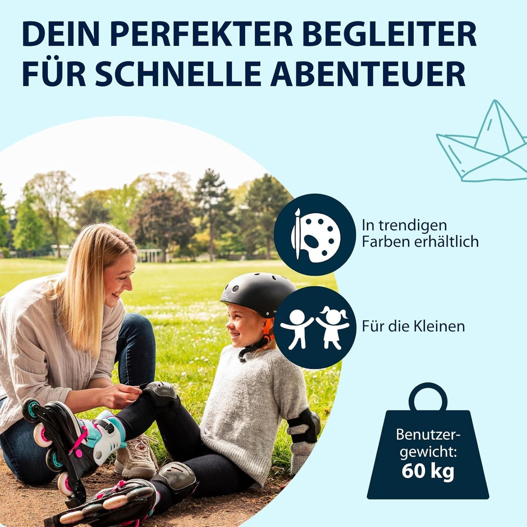 HUDORA Kinder Inliner Basic | Inline Skates für Mädchen & Jungen, verstellbar über 4 Grössen | Leich
