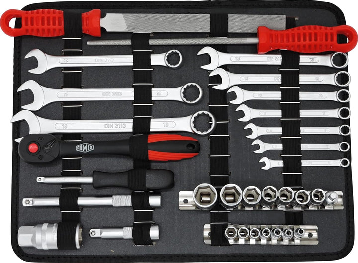 FAMEX 755-58 Alu Werkzeugkoffer Gefüllt 164-tlg. - Werkzeugkasten bestückt mit Werkzeug Set