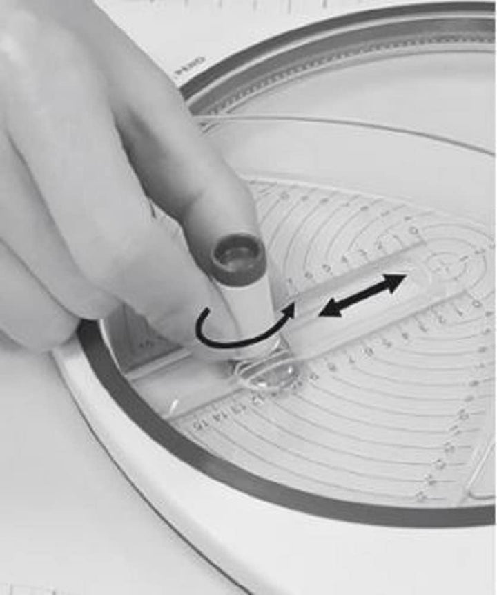 Rayher Kreisschneider mit 3 Ersatzklingen, zum Ausschneiden von Kreisen von 2,4 – 15,3 cm, schneidet