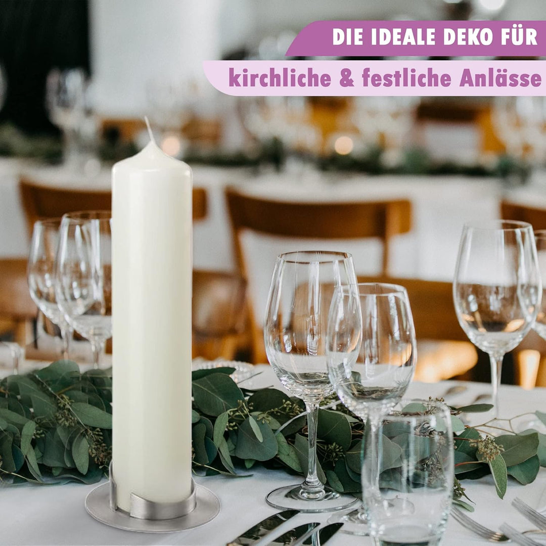 WikaKerzen Kerzenleuchter für Kerzen - Kerzenständer in Silber & Gold gebürstetem Messing Metall - K