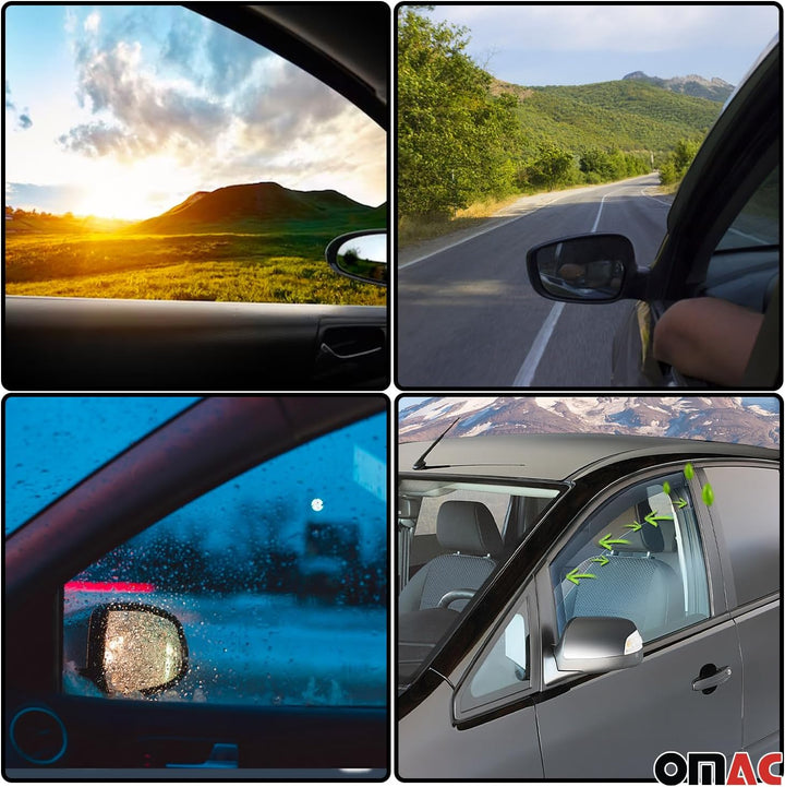 OMAC Windabweiser Regenabweiser Windschutz kompatibel mit Skoda Superb II 2008-2015 Vorne 2X