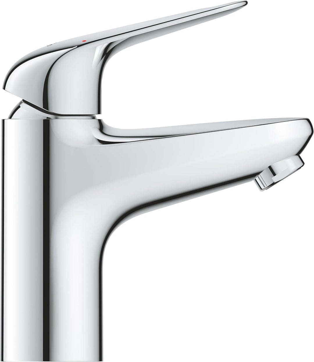 GROHE Swift - Waschtischarmatur (wassersparend, ~16cm hoch, inkl. Montagewerkzeug, Push-Open Ablauf)