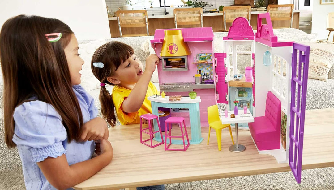 Barbie Cook 'n Grill Restaurant, 6 Spielbereiche, über 30 Teile, Licht- und Soundeffekte, Spielset k