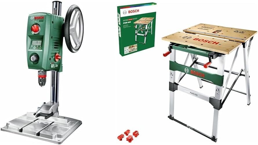 Bosch Home and Garden Tischbohrmaschine PBD 40 (710 W, Max. Bohr-Ø in Stahl/Holz: 13 mm/40 mm, Bohrh