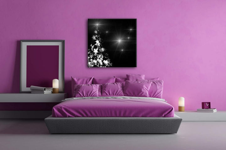 deyoli weihnachtlicher Christbaum Format: 60x60 Effekt: Schwarz&Weiss als Leinwandbild, Motiv auf Ec